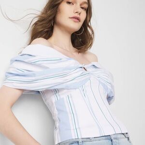 WHBM $130 Drama Sleeve Bustier